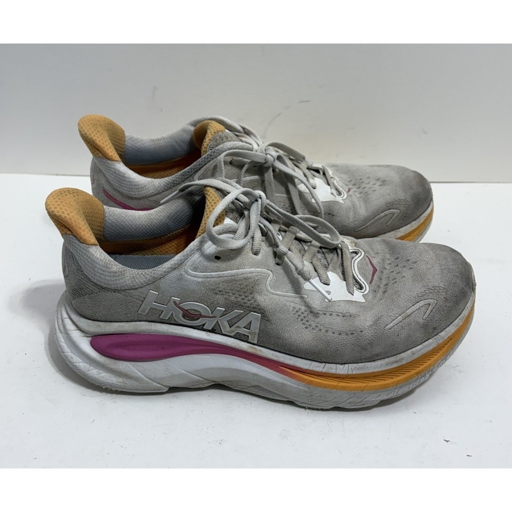 Hoka One One Clifton 10 Women's Size 10B US Pink White Running Shoes
